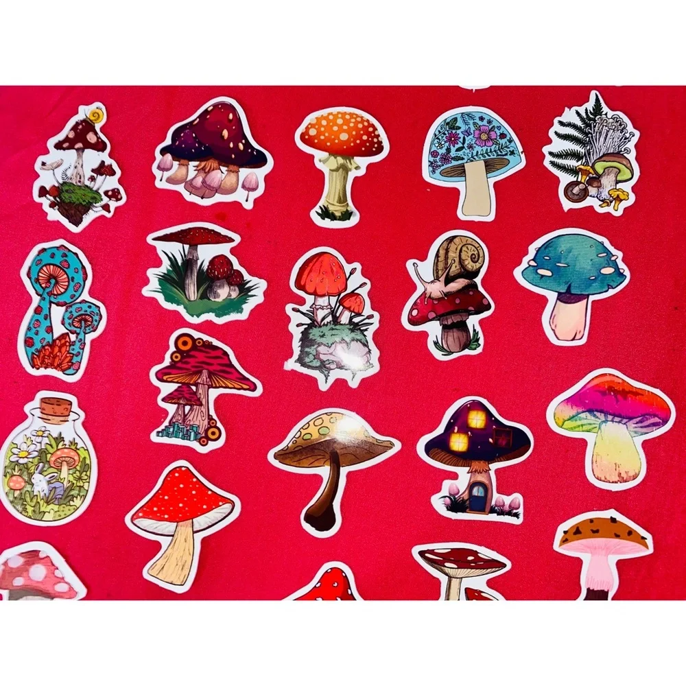 Psychedelic Mushroom Rave Stickers for Water Bottle, Laptop etc